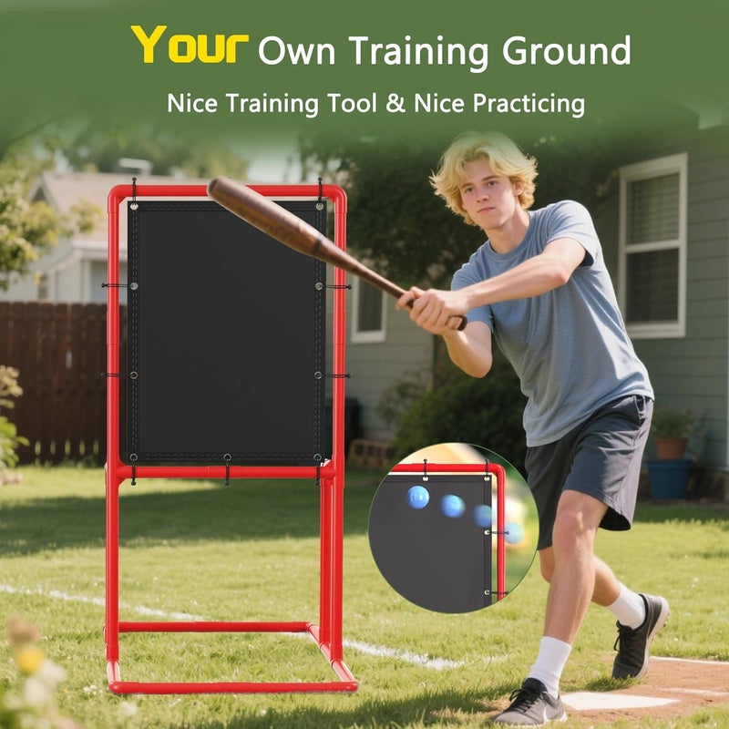 Olpchee Baseball Strike Zone Target for Plastic Balls Compatible with Wiffle Ball and Blitzball Pitching Training Strike Zone Target Set Up and Assemble Easily - Image 2
